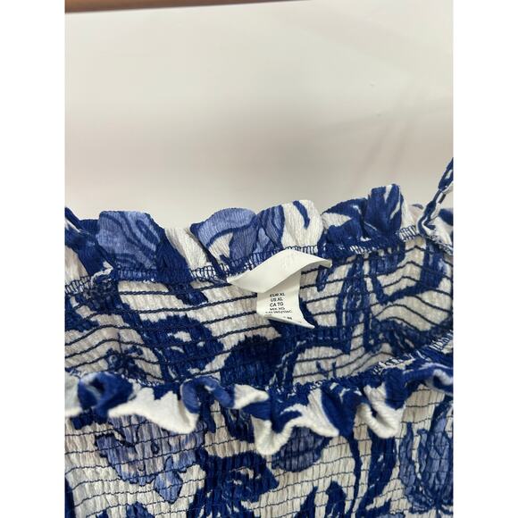 H&M SMOCKED-BODICE DRESS Size XL - Picture 3 of 5